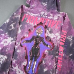 Primitive Dragon Ball Z Super Tie Dye Hoodie Mens M Goku Black Rose Sweatshirt